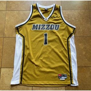 MIZZOU TIGERS NIKE GOLD BASKETBALL NCAA JERSEY